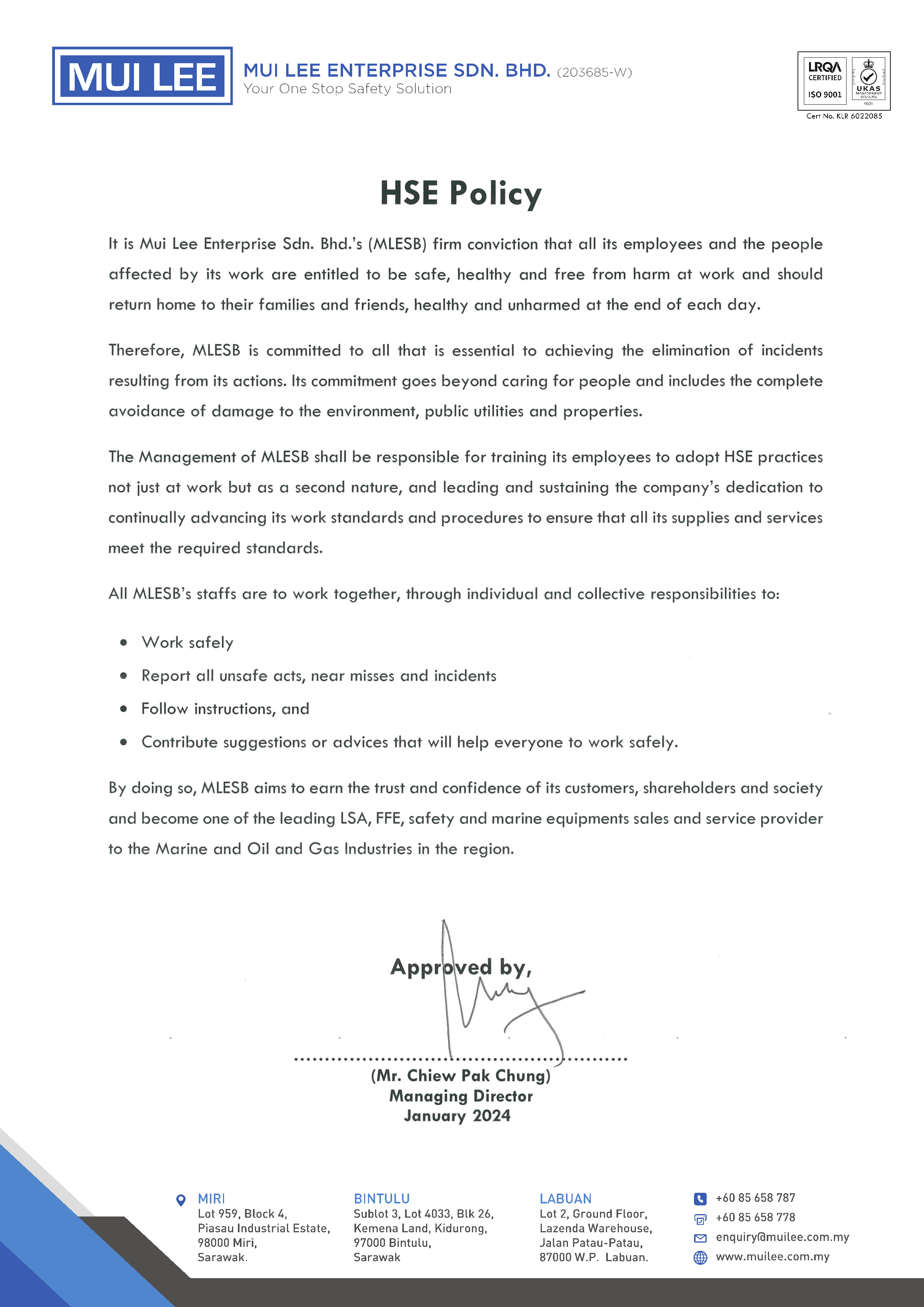 HSE Policy